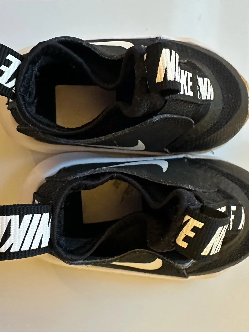 Nike Kids Black & White Slip-On Athletic Sneakers